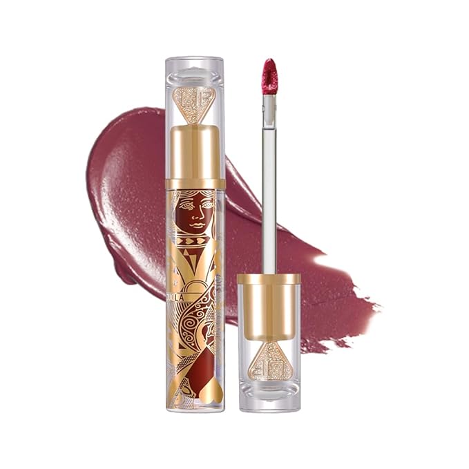 Soft Matte Liquid Lipstick in Dusty Mauve Rose, High Pigment Full Coverage Matte Lip Color, Waterproof Smudge-Proof Non-Transfer Lightweight Liquid Lipstick for Long-Wearing Everyday Makeup 81A