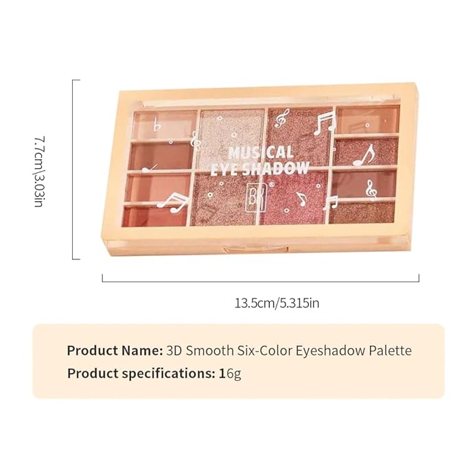 Eyeshadow Palette, Soft Matte & Romantic Shimmer, Low Saturation for Natural Look, Smooth Texture, High Pigment, No Fallout, Soft, Silky, Half-Wet Powder, Radiant, Clear, and Seamless Finish-5#