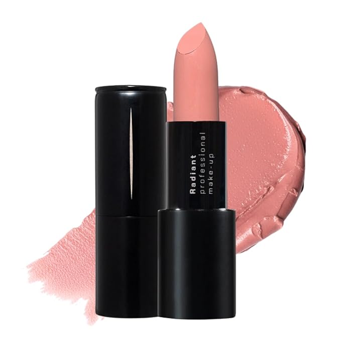 Radiant Professional Advanced Care Lipstick - Ultra Nourishing, Moisturizing Long Lasting Matte Lipstick With Vitamin E- UVA UVB Filters For Sun Protection- VELVET (01 CANTALOUPE - LIGHT PINK NUDE)
