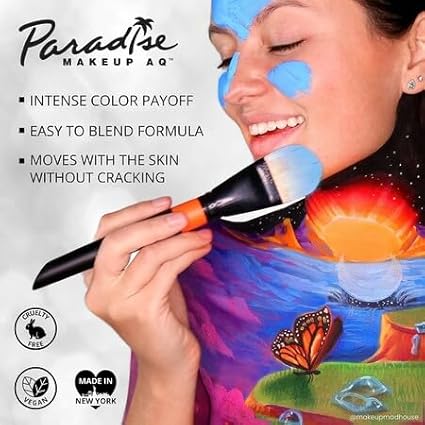 Mehron Makeup Paradise Makeup AQ Pro Size | Stage & Screen Performance, Face & Body Painting, Beauty, Cosplay, and Halloween | Water Activated Face Paint, Body Paint 1.4 oz (40 g) - Coral