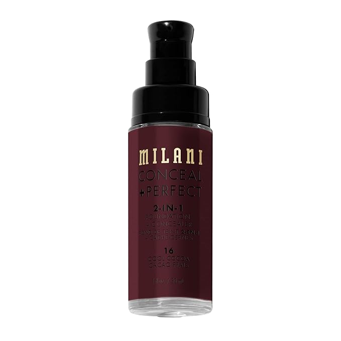Milani Conceal + Perfect Liquid Foundation - Cool Cocoa, 1 Fl. Oz.