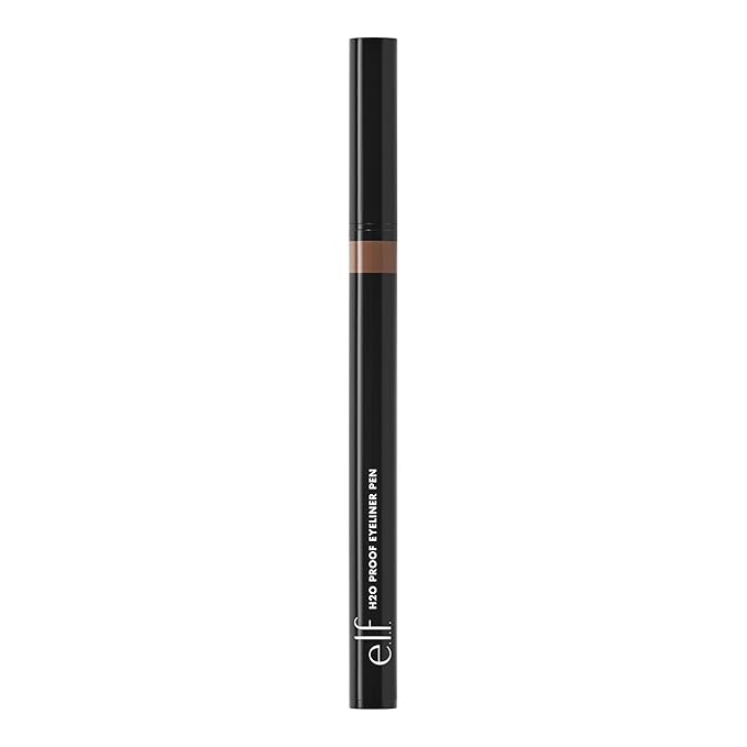 e.l.f. H2O Proof Eyeliner Pen, Felt Tip, Waterproof, Long-Lasting, High-Pigmented Liner For Bold Looks, Vegan & Cruelty-Free, Deep Brown