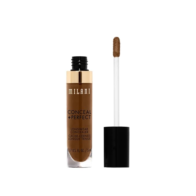 Milani Conceal + Perfect Longwear Concealer - Cool Toffee (0.17 Fl. Oz.) Vegan, Cruelty-Free Liquid Concealer - Cover Dark Circles, Blemishes & Skin Imperfections for Long-Lasting Wear