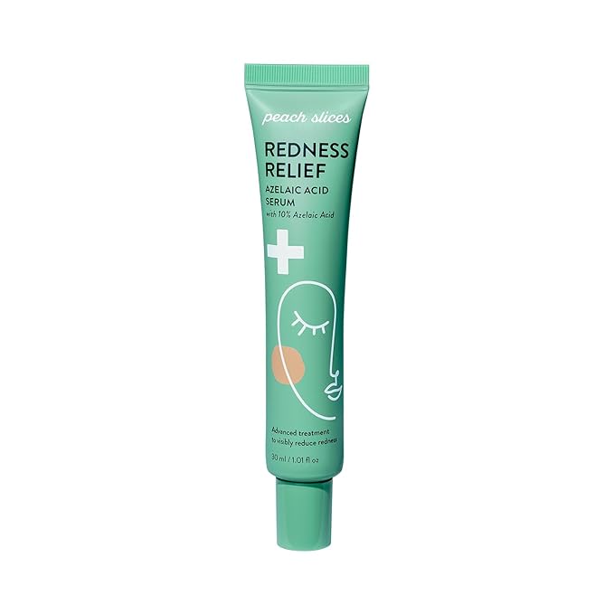 Peach Slices - Redness Relief 10% Azelaic Acid Serum (1.01 oz) - Advanced Skincare - Includes Panthenol, Cica, Algae - Vegan, Cruelty-Free, Korean Skincare & Beauty