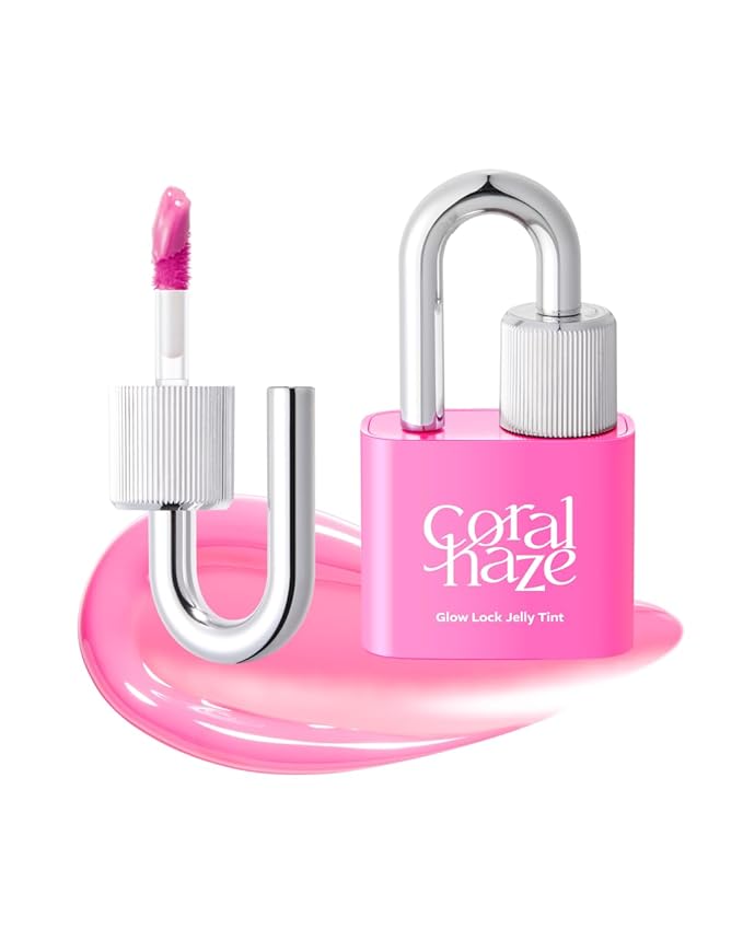 Glow Lock Jelly Tint 106 Chewy 4g, Hydrating Jelly Glow Lip Stain, Glass-Like Shine Lip Gloss, Long-Lasting Color, Moisturizing Lip Enhancer, Collectible Lock-Shaped Design, Korean Makeup