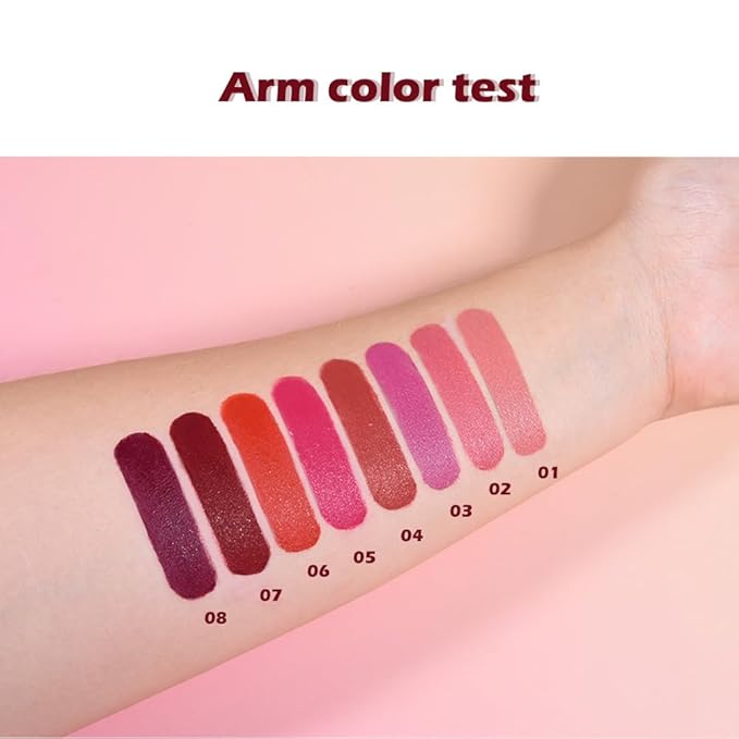 Matte Lipstick Crayon for Women, Rouge Red Lip Stick Pencil 24 Hour Long Lasting Waterproof, Non-Drying Hydrating Formula Lip Gloss Makeup, Vegan & Cruelty-Free, 06