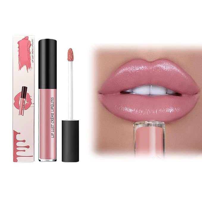 12 Color Cream Lip Gloss, 2025 New Long-Lasting Moisturizing Velvet Lip Lipstick, Waterproof, Non-Fading, Hydrating Tint Natural Jelly Lipstick Suitable for Girls and Women (#3)