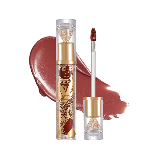 Soft Matte Liquid Lipstick in Warm Nude Rose, High Pigment Full Coverage Matte Lip Color, Waterproof Smudge-Proof Non-Transfer Lightweight Liquid Lipstick for Long-Wearing Everyday Makeup 84A