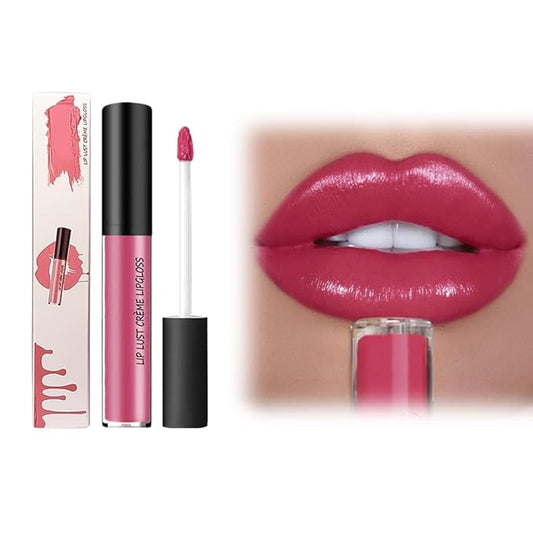 12 Color Cream Lip Gloss, 2025 New Long-Lasting Moisturizing Velvet Lip Lipstick, Waterproof, Non-Fading, Hydrating Tint Natural Jelly Lipstick Suitable for Girls and Women (#6)
