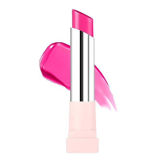 Hydrating Glaze Lip Balm, tinted Lip Balm with 24HRs of Smooth, Moisturizing Shine, Non-Sticky Shine with Hyaluronic Acid, Sheer Baby Pink (Rose Bite)