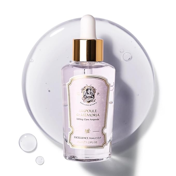 [CHALLANS de PARIS] Ampoule de Memoria Excellence – Bakuchiol Hydrating Ampoule for Skin Firmness & Moisture Care, Korean Skincare 1.23 fl. oz
