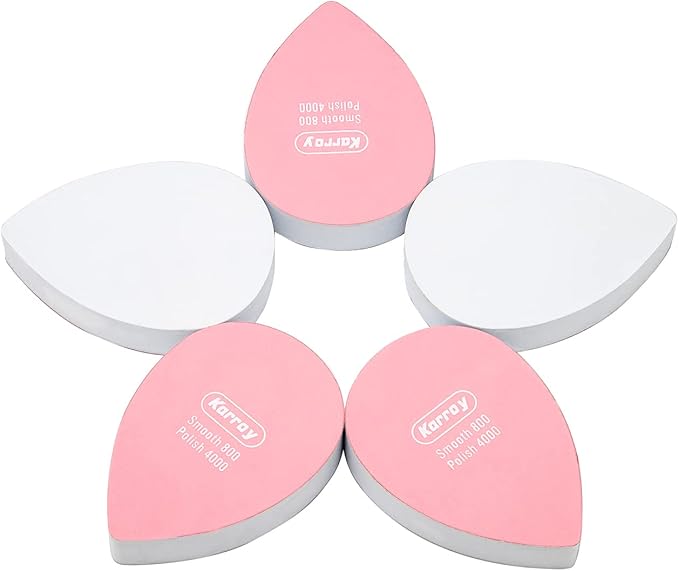 Karroy Nail Files and Buffers for Natural Nails Smooth and Polish Gel Surface 400/600/4000 Grit (A-Drop)