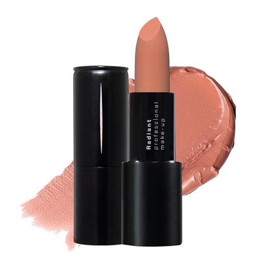 Radiant Professional Advanced Care Lipstick - Ultra Nourishing, Moisturizing Long Lasting Matte Lipstick With Vitamin E- UVA UVB Filters For Sun Protection- VELVET (04 SANDSTONE - HONEY NUDE)