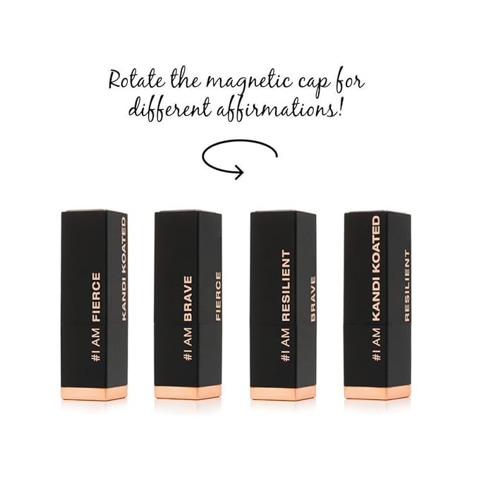 Kandi Koated Pretty Powerful Lipstick [Fierce] Matte Lip Color by Kandi Burruss | Special Edition Packaging | Creamy Texture, Rich Color, Paraben-Free, Cruelty-Free Formula | Beauty & Makeup