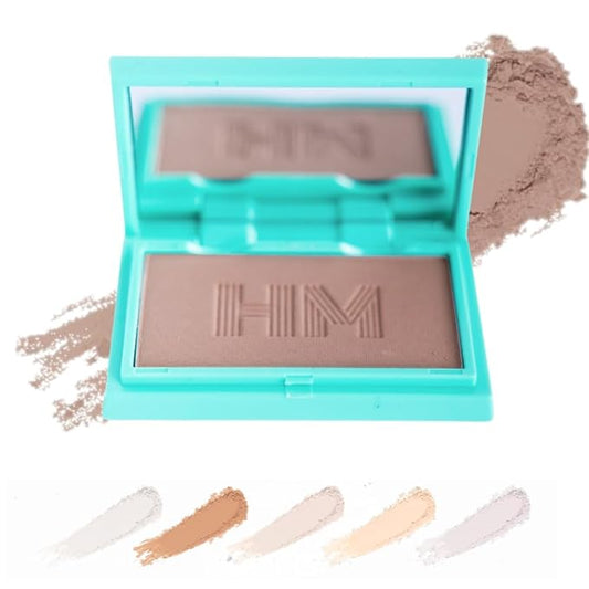 Travel Size Mini Pressed Powder - Haute Minute Makeup Complexion Perfection Mini Powder - Perfect For Travel or Your Purse! (Neutral Dark)