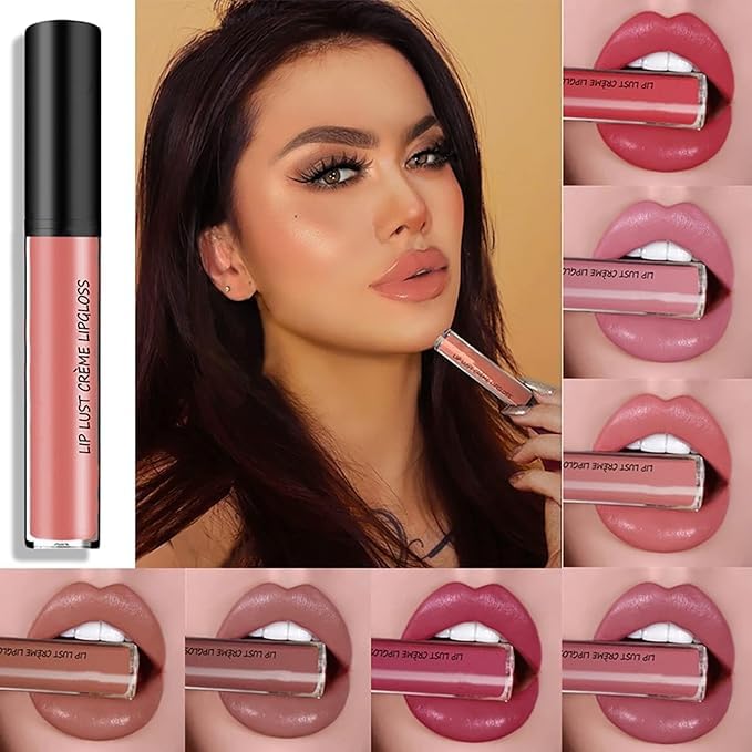 12 Colors Lips Staining Lip Oil, 2025 Upgrade Cream Texture Lipstick Long-Lasting Moisturizing Lip Oil, Waterproof Lipstick Creamy Lip Gloss Non-stick to Cup (#5, One Size)