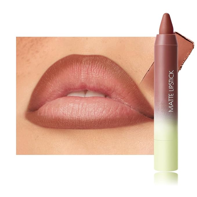 BINGBRUSH 2in1 Matte Lip Liner and Lipstick Combo, Lipstick for Women, Longwear Waterproof Lip Liner Pencil, Matte lipstick Smudge Proof lipstain, Women's Long Lasting Lip Combo (8#Maple Rush)