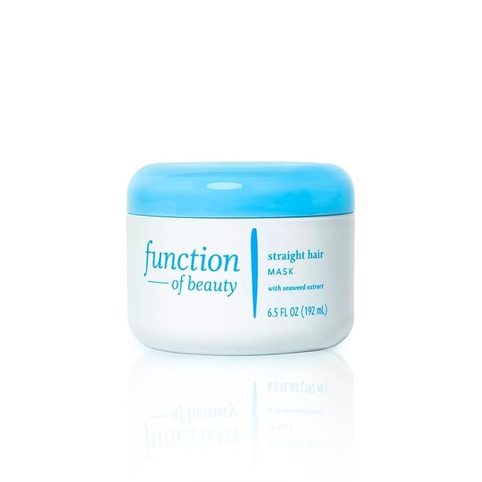Function of Beauty Hair Mask for Straight Hair - Sulfate-Free Deep Conditioning Hair Mask for Natural Non-Greasy Shine & Lightweight Moisture - Anti-Frizz Hair Care Products with Seaweed Extract