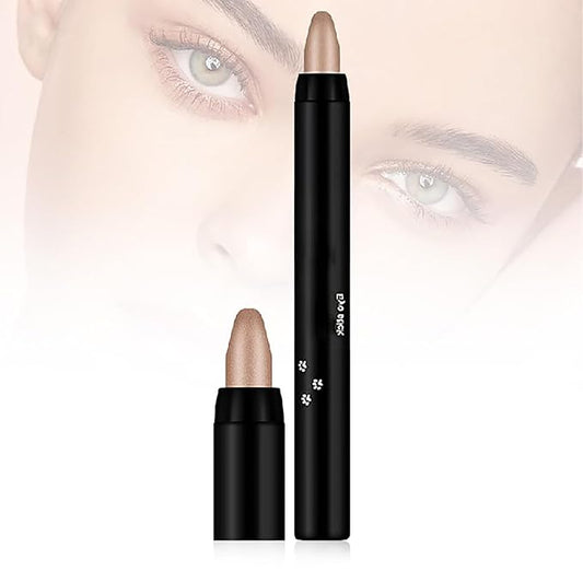 Eyeshadow Shimmer Stick, 16 Color Highlighter Eyeshadows Pencil Waterproof Glitter Eye Shadow Eyeliner Pen, Waterproof Eyeshadows Shimmer Stick Long Lasting Brightener Eyeshadow (14 Mocha)