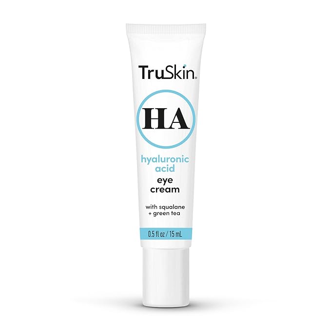 TruSkin Eye Cream for a Hydrated, Brighter-Looking Eye Area - Improve Appearance of Dark Circles & Puffiness - Hyaluronic Acid, Squalane, Green Tea - Under Eye Cream for Women, 0.5 fl oz