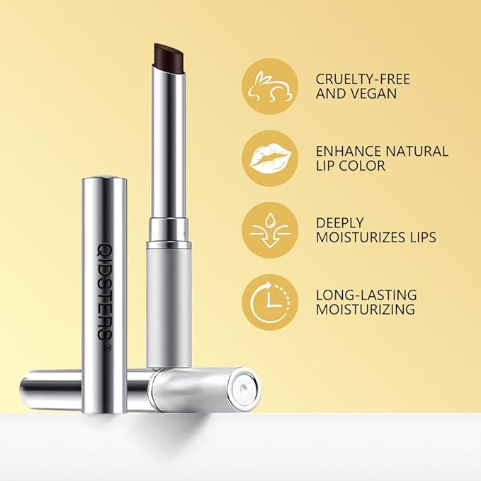 Honey Lipstick Tinted Lip Balm, Sheer Hydrating Lip Stain for All Skin Tones (06-2Pcs-Black, 2 Count (Pack of 1))