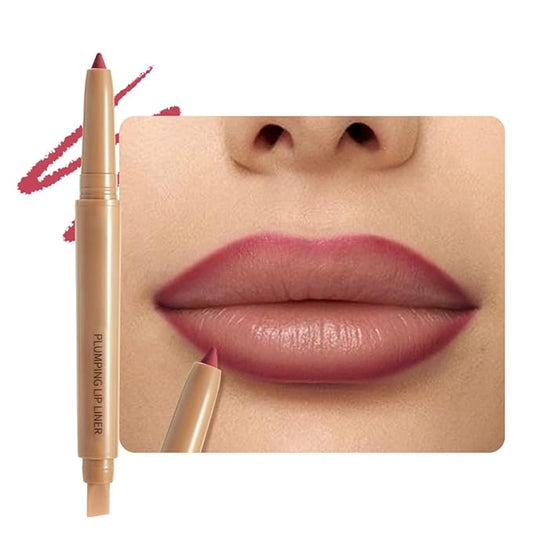 Waterproof Matte Lip Liner Pencil with Silicone Smudger – Long-Lasting Retractable Velvet Crayon, Vegan & Cruelty-Free, Define & Sculpt Lips for Work, Date, Party & Travel (04#, pack of 1)