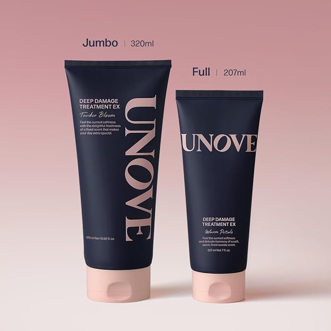 UNOVE Deep Damage Treatment Ex - Protein Hair Treatment & Hair Mask for Damaged Hair | Deep Conditioning & Keratin Hair Mask for Dry, Frizzy Hair | Korean Hair Care | Tender Bloom, 7 fl oz