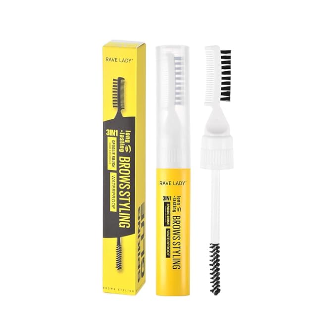 RAVE LADY Eyebrow Sculpt Gel，Long-Lasting Brows Stying Clear-Drying & Waterproof Brow Gel Creates Laminated Brows, Comb & Brush Duo Brows