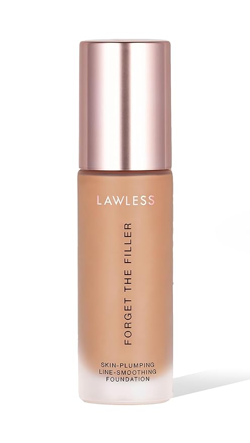 LAWLESS Women's Forget the Filler Skin-Plumping Line-Smoothing Foundation, 15T, tan with neutral-golden undertones, 1.0 Ounce
