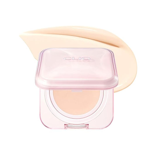 CLIO Kill Cover Mesh Glow Essential Cushion Foundation, Buildable Ultra-Fit Coverage with Glow Finish, Long-Lasting Hydration, Natural Cover for Radiant Skin, Korean Foundation (19N PORECELAIN)
