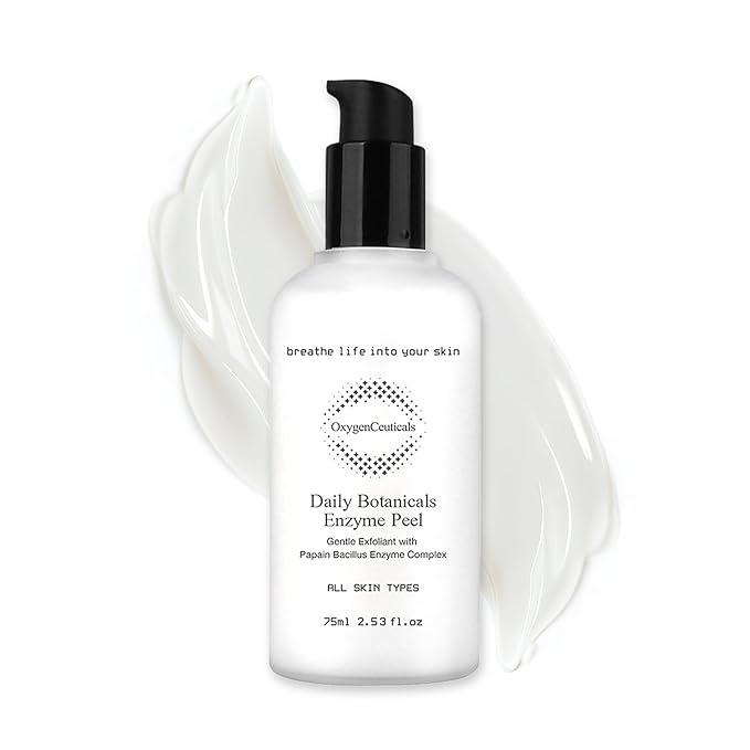 OxygenCeuticals Daily Botanicals Enzyme Peel – Gentle Exfoliating Gommage with Pineapple & Papaya Extracts, Natural Enzyme Peel for Refines Pores & Smooths Texture 2.53 fl.oz (75ml)