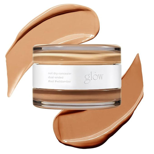 glow not dry concealer #sol #wildamber | covers under-eye circles & blemishes | full-coverage | dual-color&use | melt-in texture | 0.4 oz