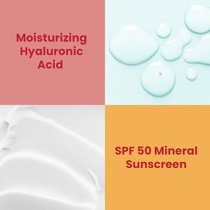 Healthy Skin Lab Protect Tinted Moisturizer & Mineral Sunscreen SPF 50, Sheer Universal Tint, Lightweight Coverage, Broad Spectrum UV Protection + Hyaluronic Acid, Dermatologist Tested, 1.8 oz