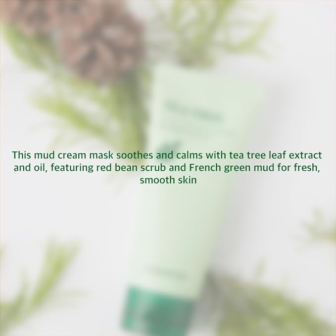 Papa Recipe Tea Tree Mud Mask – Kaolin & Bentonite Clay for Pore Care & Oil Control – Red Bean Exfoliation & Soothing Formula – Korean Skincare