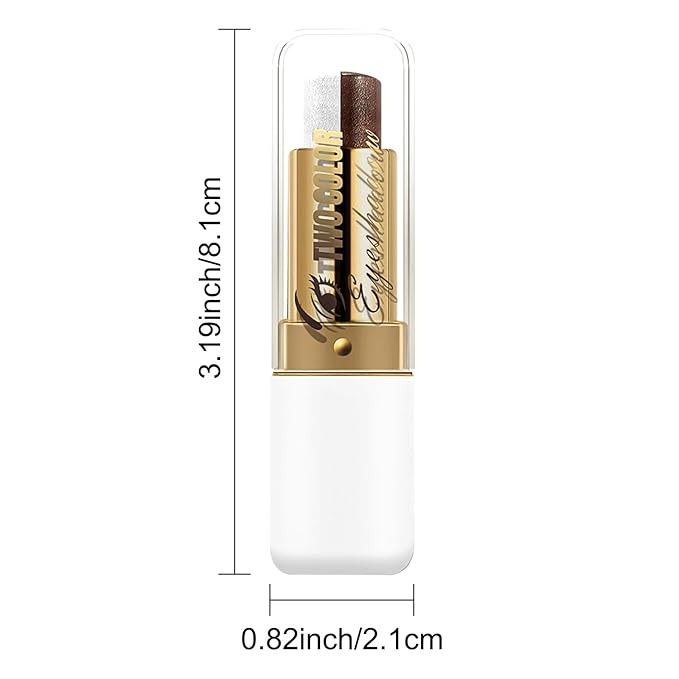 Boobeen Waterproof Eyeshadow Stick, 2-Color Shimmer Eye Makeup, All Day Wear, Silky Smooth & Beginner-Friendly Eye Shadow