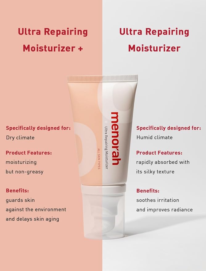 Menorah Ultra Repairing Moisturizer+ for Face & Body – Intense Moisturizing Cream with Vitamin E & Botanical Oils, 12HR Hydration for Dry, Rough, and Uneven Skin