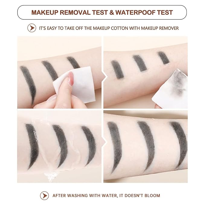 O'CHEAL 3Pcs Black Eyebrow Pencil, Premium Eye Brow Pencil with Spoolie Brush, Longwearing for Perfect Brows, Professional, Precision, Defines, Universal Waterproof Double-ended Eyebrow Pen for Women