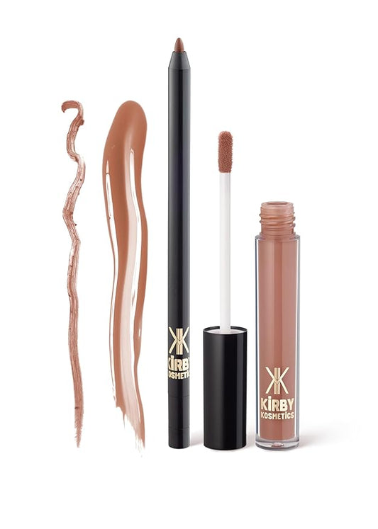 Lip Kit Duo – Glowing Different - TikTok-Viral Precision Liner & Glossy Liquid Lipstick, Clean 2-Step Set with Hydrating Long-Wear Color – Bold Inclusive Beauty for Everyday Konfidence