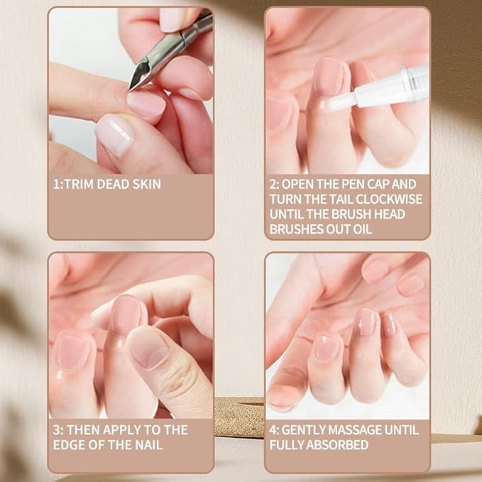 SULLMAR 6Pcs Nail Cuticle Oils Nail Nutrition Oil Pen Nail Nourishment Pens 6 Smell Cuticle Revitalizer for Agnail Nourish Skin Nail Care (6pcs)