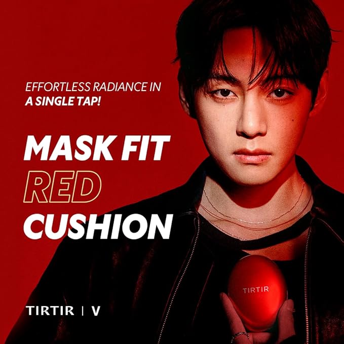 [*Mini Size*] TIRTIR Mask Fit Red Cushion Foundation | Full coverage, Weightless, Skin fit, Satin Glow Finish, Korean Makeup, beauty, Tattoo cover up, Buildable (#55N Espresso, 0.15 Fl Oz)