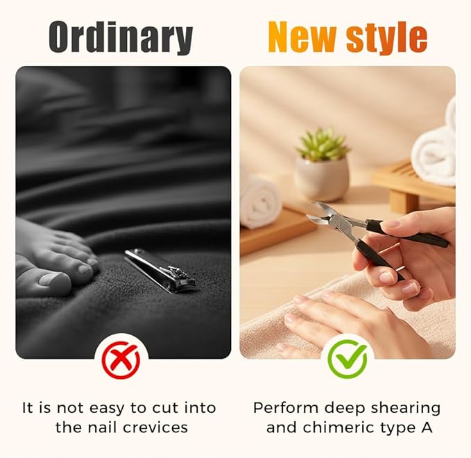 Anti-Splash 25° Slant Edge Nail Clipper, Wide Jaw 2026 New Ingrown Nail Clippers Fingernail and Toenail Clippers Clippers, Slanted Nail Clipper for Thick Nails Seniors (Black & Green)
