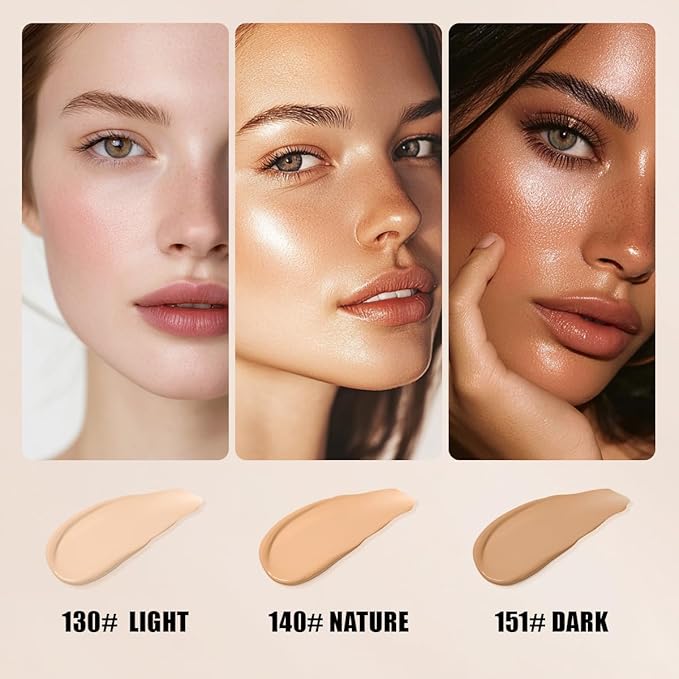 QIC Full Coverage Concealer Cream for Dark Circles & Blemishes, Waterproof & Oil-Free, Natural Finish, Under Eye & Face Makeup, Deep Skin Tone, 1.36 fl oz