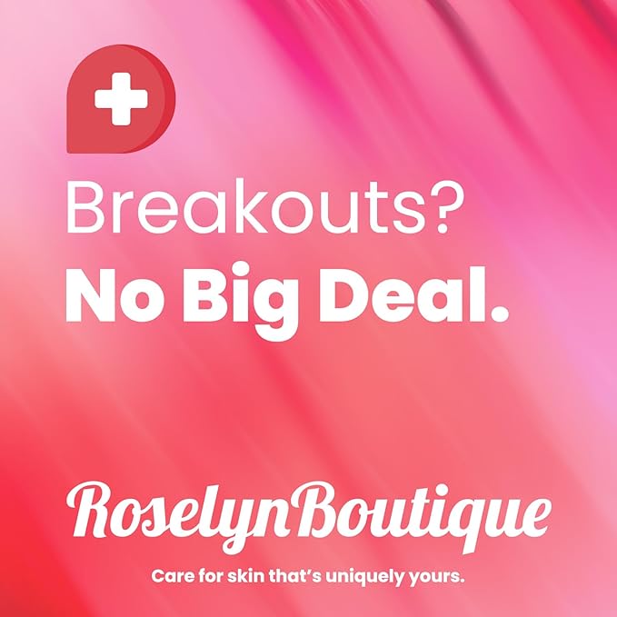 ROSELYNBOUTIQUE Pimple Patches for Face 300 Counts 4 Sizes Hydrocolloid Acne Patches with Tea Tree Oil,Zits Blemishes Pore Strips - Vegan Facial Skin Care Products Cruelty-Free