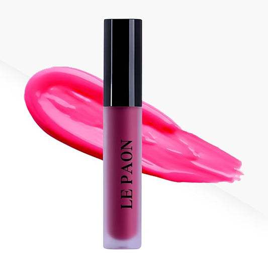 LePaon Cosmetics Pout Cloud Lipgloss – Long-wear, Transfer-Proof Matte Lipstick with High Pigment Payoff – Infused with Vitamin E for Extended Hydration (Party Pink)