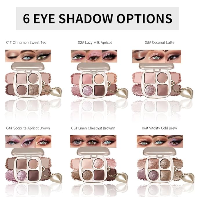 Mini Neutral Nude Cool-Toned Eyeshadow Makeup Palette with Mirror – Matte & Shimmer High Pigment Blendable Long-Lasting Mini Everyday Eye & Contour Makeup Palette, Perfect for Blue, Green & Brown Eyes