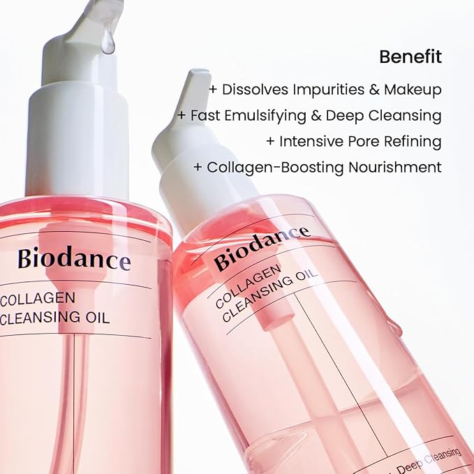 BIODANCE Collagen Cleansing Oil, Facial Oil Cleanser, Gentle Makeup Remover, Removes Bleackhed and Whitehead for Sensitive Skin, Oily Skin, Korean Skin Care, Gifts for Womenㅣ6.76 fl. oz. (200 ml)