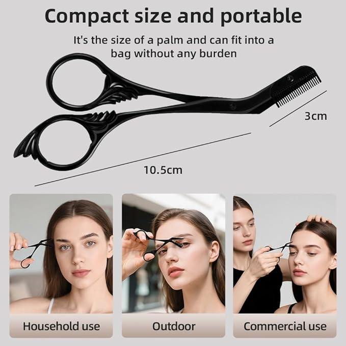 OFIDUS Eyebrow Scissors Trimmer with Comb Gift for Men and Women Stocking Stuffers