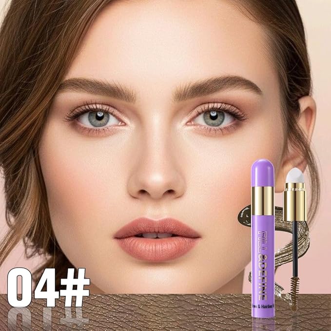 3 in 1 Hair Color Concealer Eyebrow Gel For Women, Waterproof, Long Lasting,Transfer-proof, suitable for eyebrows, beard, and hairline, With features a blending sponge applicator,Light Brown