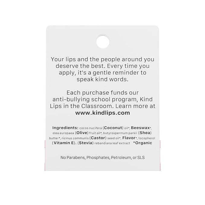 Kind Lips Organic Lip Balm Variety Pack (3 Pack) of Mint Mint, Vanilla Lemon & Wild Cherry • 100% Natural, Clean, Gluten-Free, Grain-Free • Moisturizing Lip Care Made in USA • chapstick Gift Set