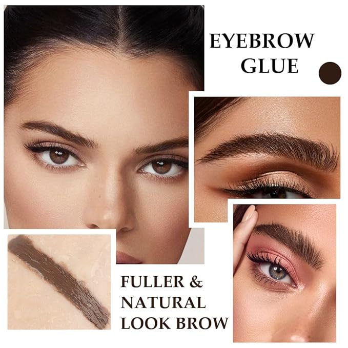 BINGBRUSH Tinted Thickening Brow Gel Brown Mascara,Brow Fast Sculpt,Waterproof, Transfer-proof, Brush to Fill in Eyebrows and Cover Gray Hairs - Cruelty Free - Light Medium Brown (2pcs 06 Brunette)